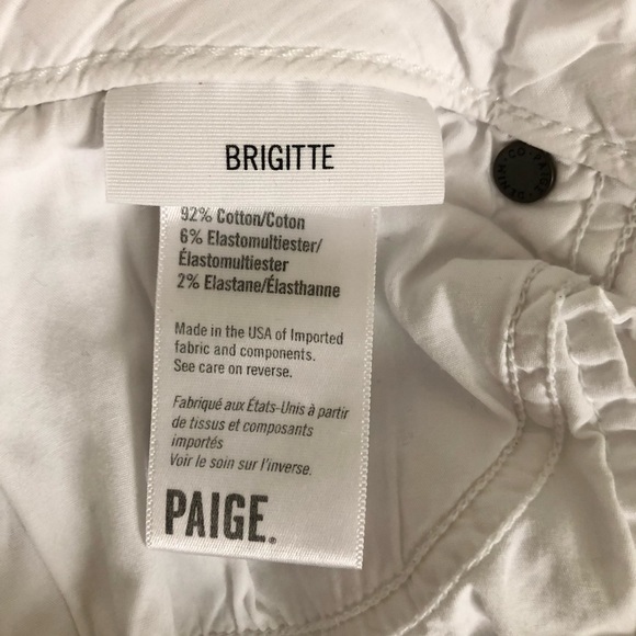 PAIGE Brigitte Mid-rise Ankle Crop Boyfriend Jean Optic White Size 27 - Picture 8 of 9